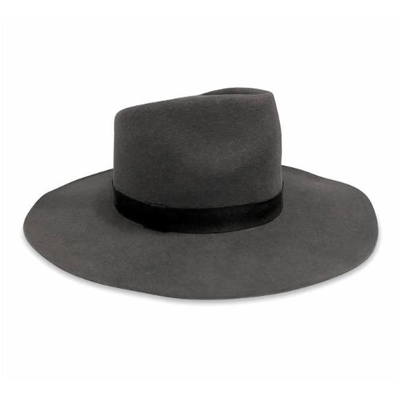 NEW HAT ATTACK lily wool hat in charcoal - Picture 1 of 1